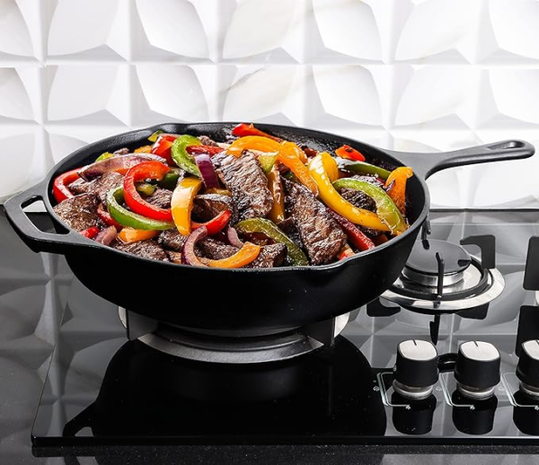 12 Inch Pre-Seasoned Cast iron Skillet - Frying...