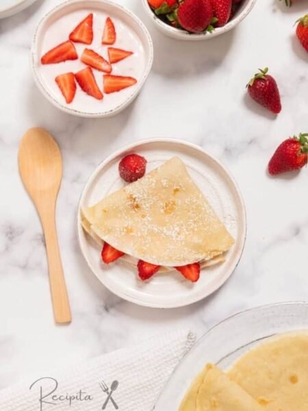 Eggless crepes recipe