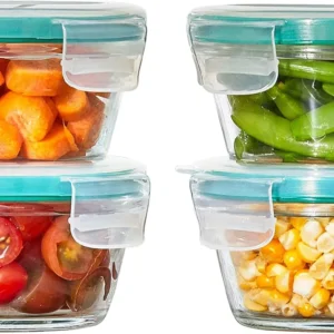 OXO 8-Piece Glass Food Storage with Smart Seal